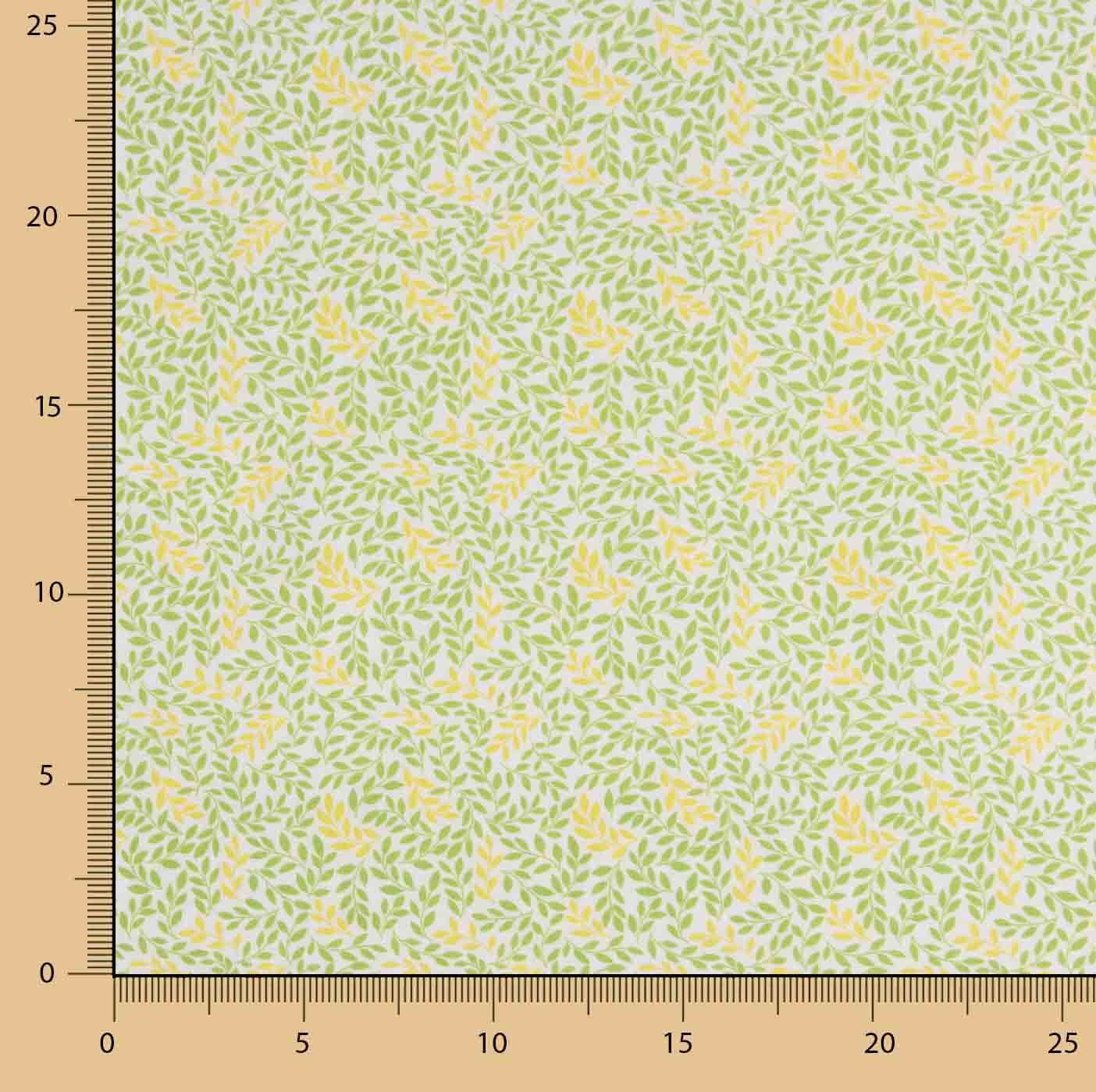 Percal Estampado Ramillete Amarillo Verde - Ribes y Casals