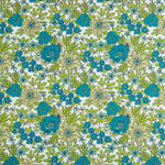 Percal Estampado Flores Turquesa Fresh - Ribes y Casals
