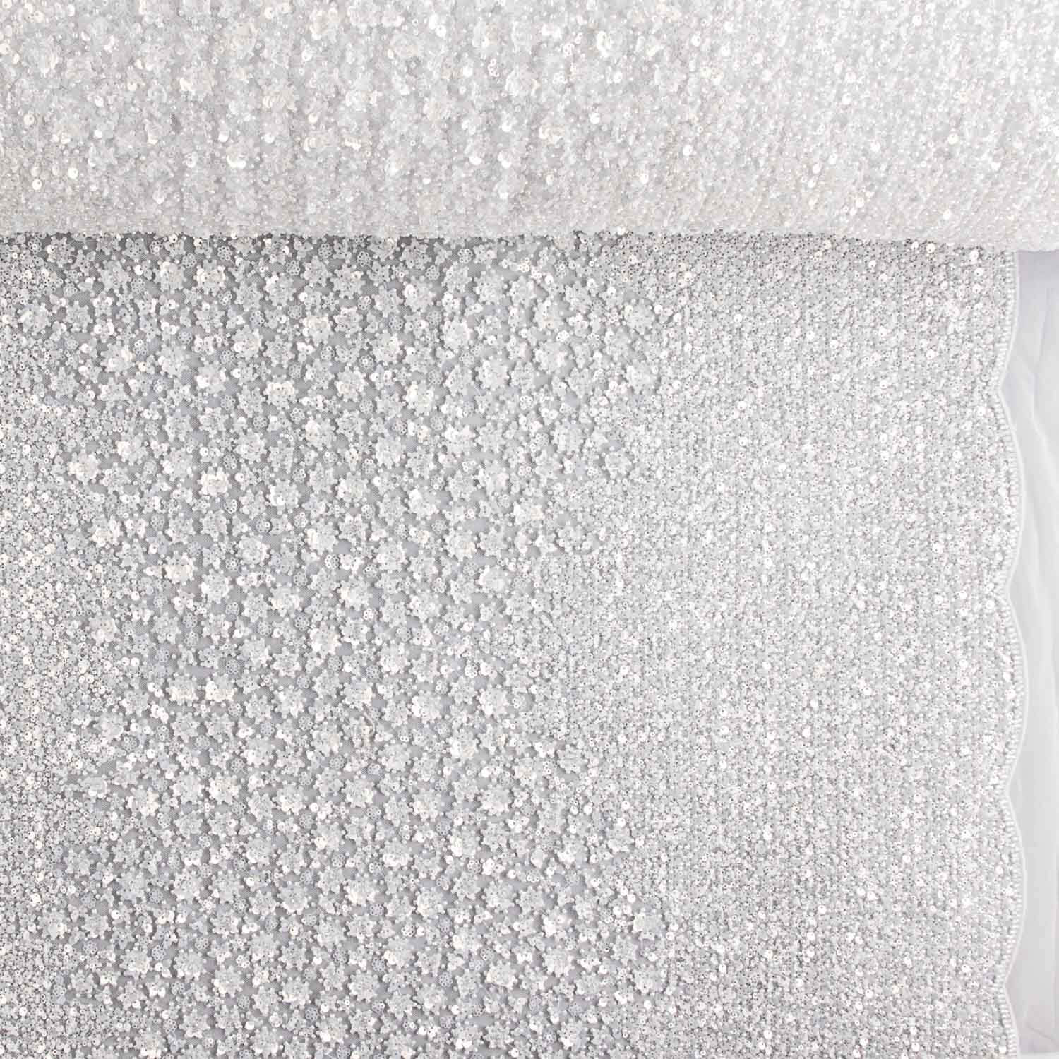 Pedrería Novia Tul Blanco Flores Mini Degradé Elegance - Ribes y Casals