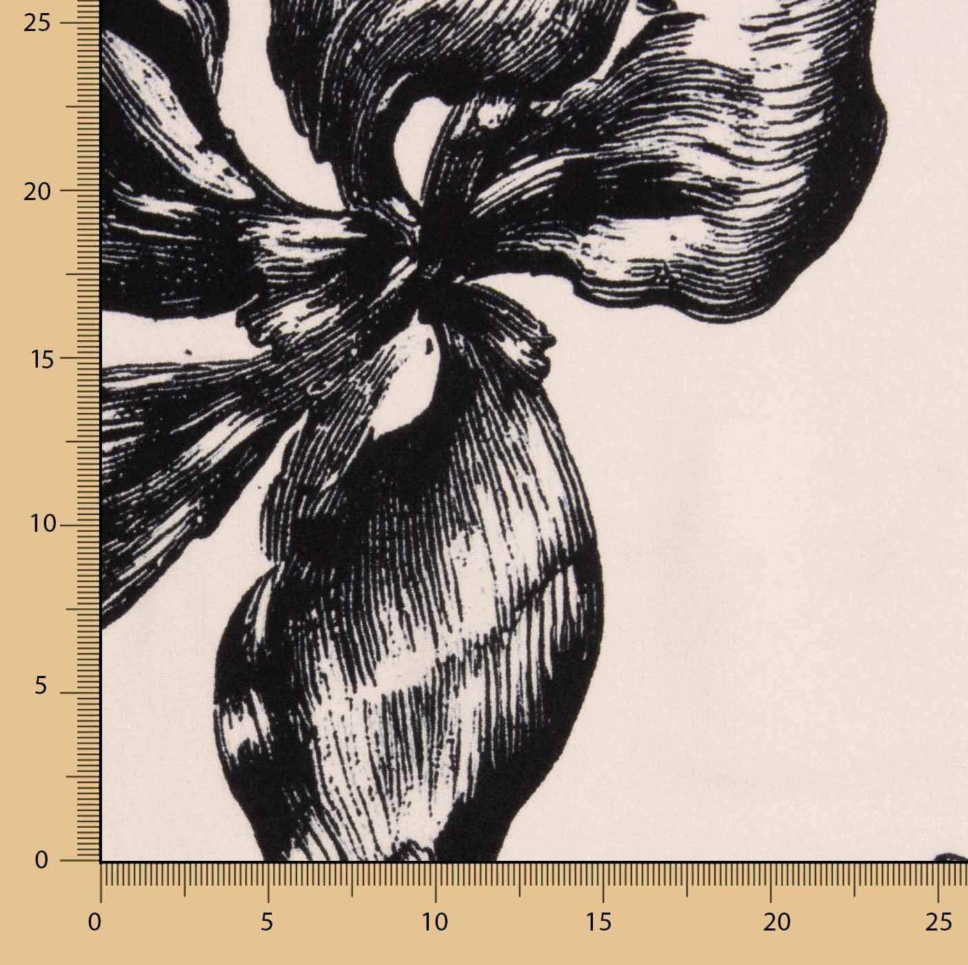Bambula Crepé Estampada Maxiflor Sketch - Ribes y Casals