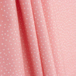 Percal Estampado Puntitos Blanco-Fresa - Ribes y Casals