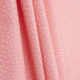 Percal Estampado Puntitos Blanco-Fresa - Ribes y Casals