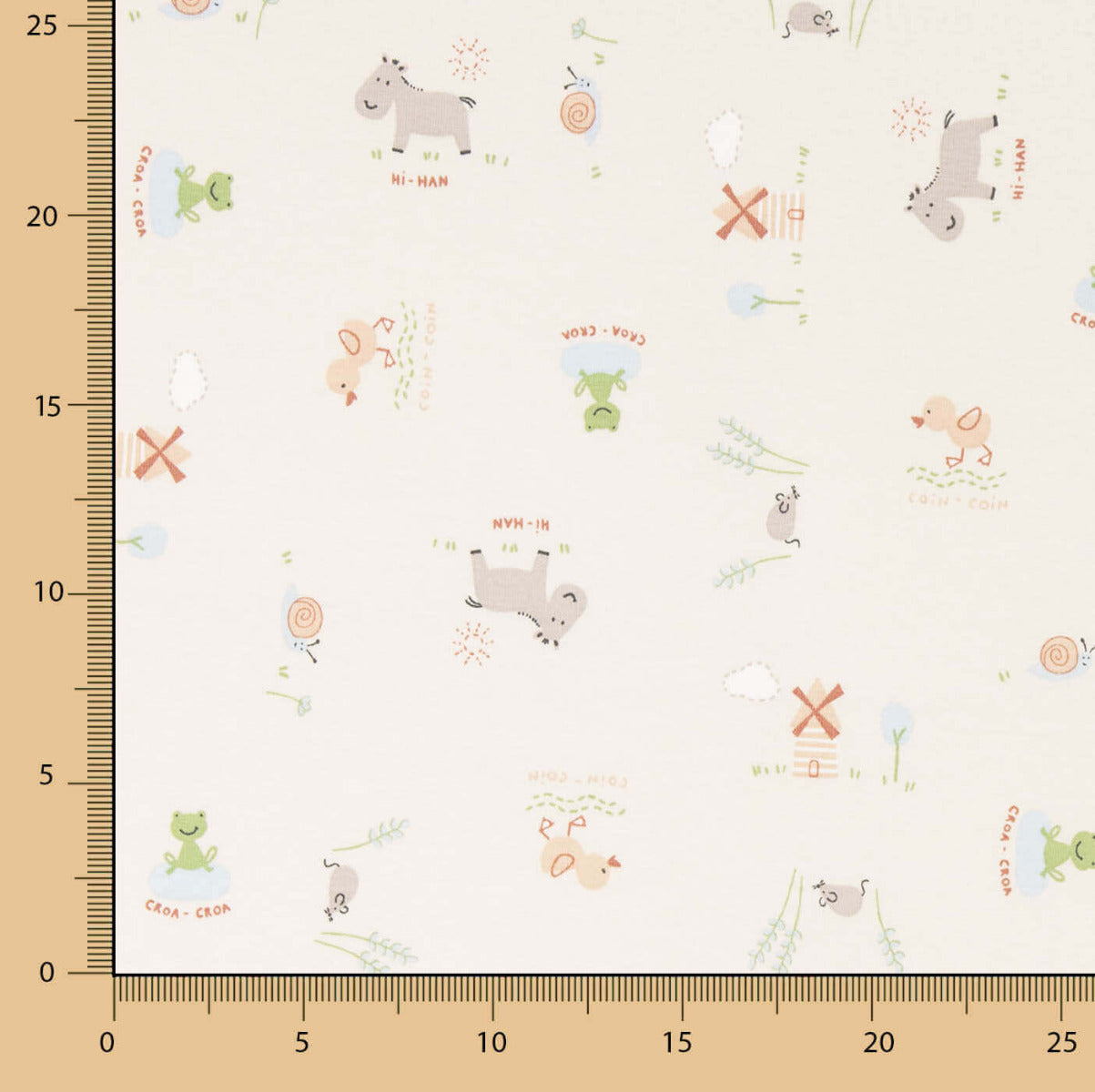 Punto Algodón Estampado Animalitos - Ribes y Casals