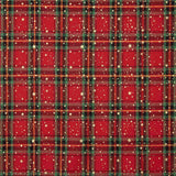 Popelín Navidad Tartan Estrellas Doradas - Ribes y Casals