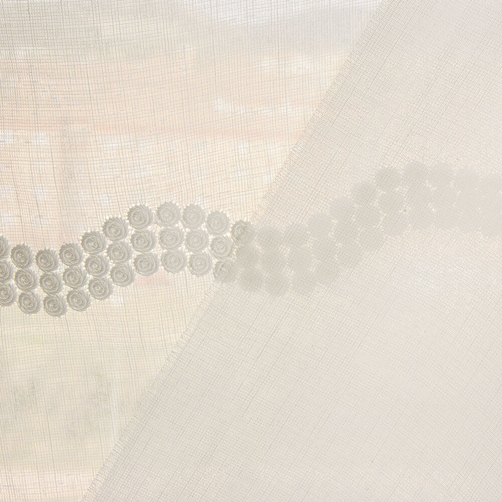 Retal Visillo Bordado Mini Flor Cenefa 150x280 cm - Ribes y Casals