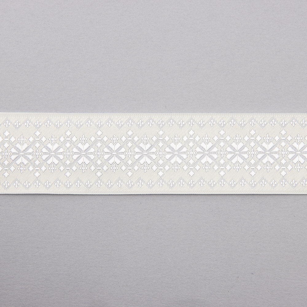 Cinta fantasía Jacquard Marfil - Ribes y Casals