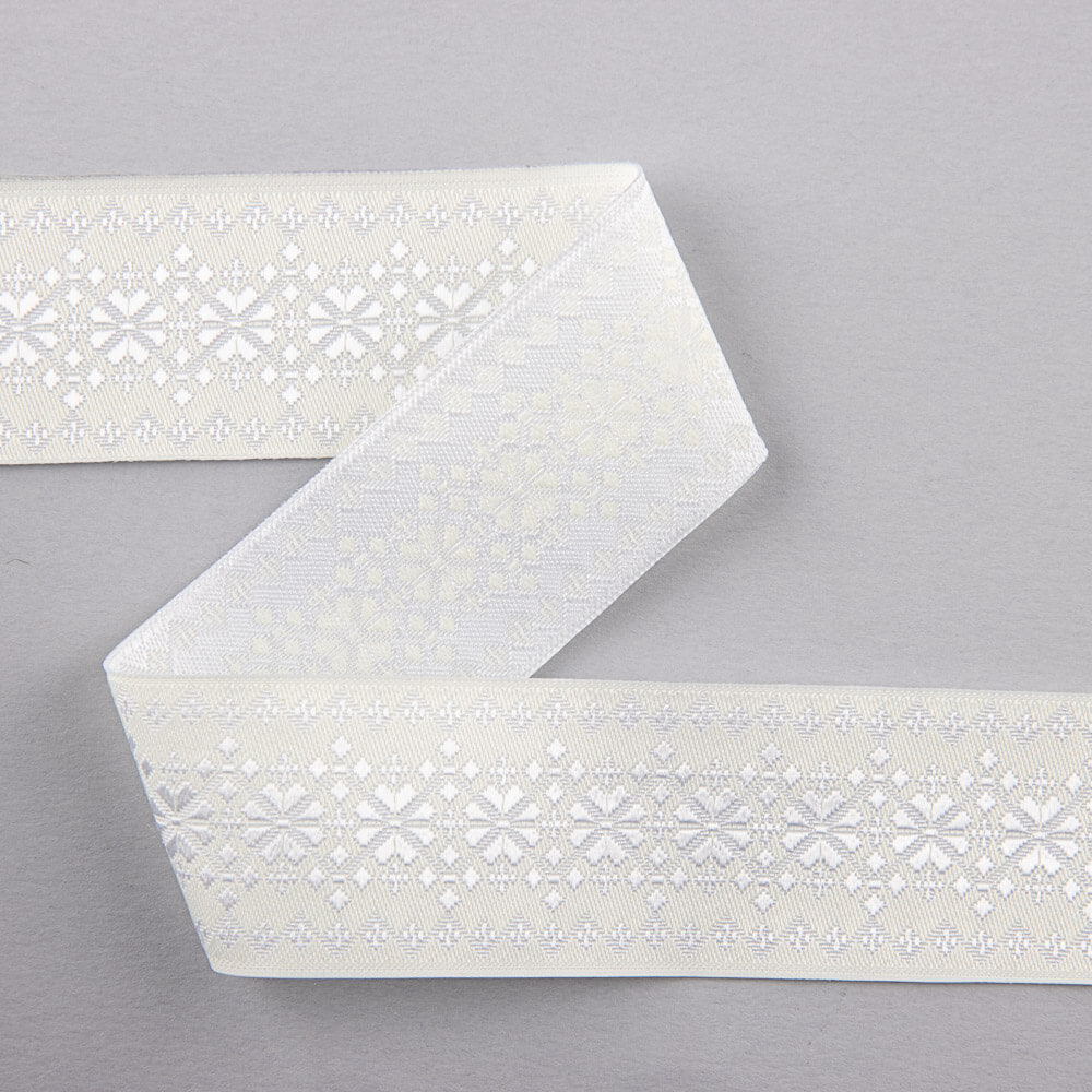 Cinta fantasía Jacquard Marfil - Ribes y Casals