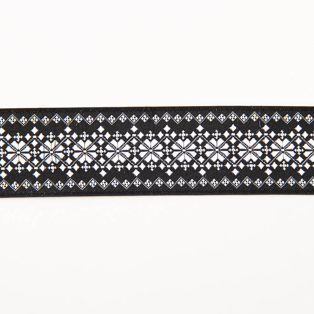 Cinta fantasía Jacquard Negro - Ribes y Casals