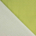 Percal Estampado Lunar Blanco Fondo Pistacho - Ribes y Casals