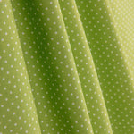 Percal Estampado Lunar Blanco Fondo Pistacho - Ribes y Casals