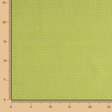 Percal Estampado Lunar Blanco Fondo Pistacho - Ribes y Casals