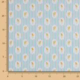 Percal Estampado Medallón Floral Verde Agua - Ribes y Casals