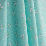 Percal Estampado Ramilletes Blanco Verde Agua - Ribes y Casals