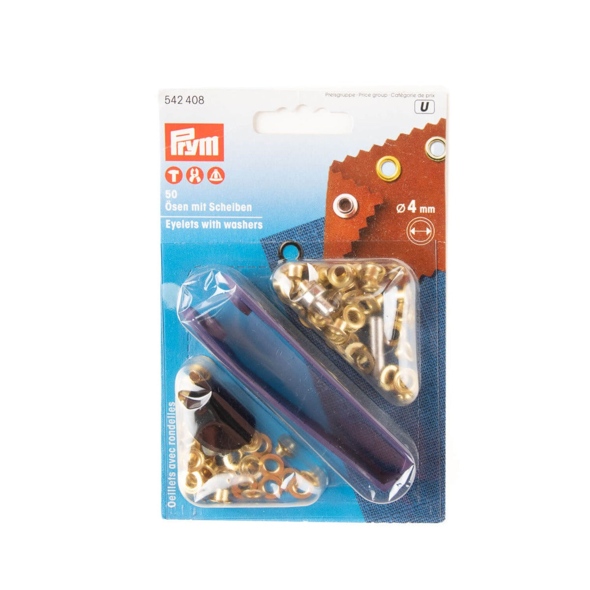 Ojetes con Arandelas de 4mm Prym  542408 - Ribes y Casals