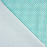 Percal Estampado Lunar Blanco Verde Agua - Ribes y Casals