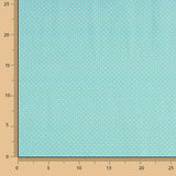 Percal Estampado Lunar Blanco Verde Agua - Ribes y Casals