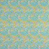 Percal Estampado Floral Verde Agua y Amarillo - Ribes y Casals