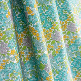 Percal Estampado Floral Verde Agua y Amarillo - Ribes y Casals