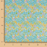 Percal Estampado Floral Verde Agua y Amarillo - Ribes y Casals