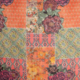 Gasa Bambula Lurex Estampada Patchwork Boho Coralia - Ribes y Casals
