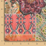Gasa Bambula Lurex Estampada Patchwork Boho Coralia - Ribes y Casals