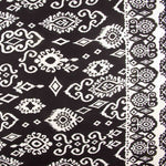 Retal Viscosa Estampado Étnico con Cenefa Negro - Varias medidas x ancho de 140 cm - Ribes y Casals