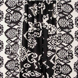 Retal Viscosa Estampado Étnico con Cenefa Negro - Varias medidas x ancho de 140 cm - Ribes y Casals
