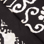Retal Viscosa Estampado Étnico con Cenefa Negro - Varias medidas x ancho de 140 cm - Ribes y Casals