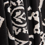 Retal Viscosa Estampado Étnico con Cenefa Negro - Varias medidas x ancho de 140 cm - Ribes y Casals