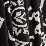 Retal Viscosa Estampado Étnico con Cenefa Negro - Varias medidas x ancho de 140 cm - Ribes y Casals