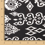 Retal Viscosa Estampado Étnico con Cenefa Negro - Varias medidas x ancho de 140 cm - Ribes y Casals