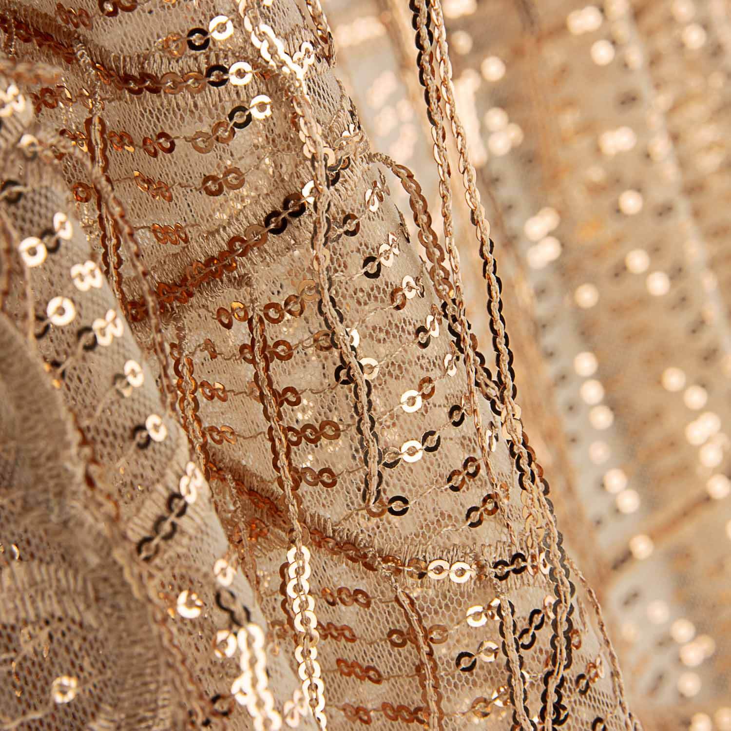 Tul Nude con Lentejuelas y Flecos - Ribes y Casals