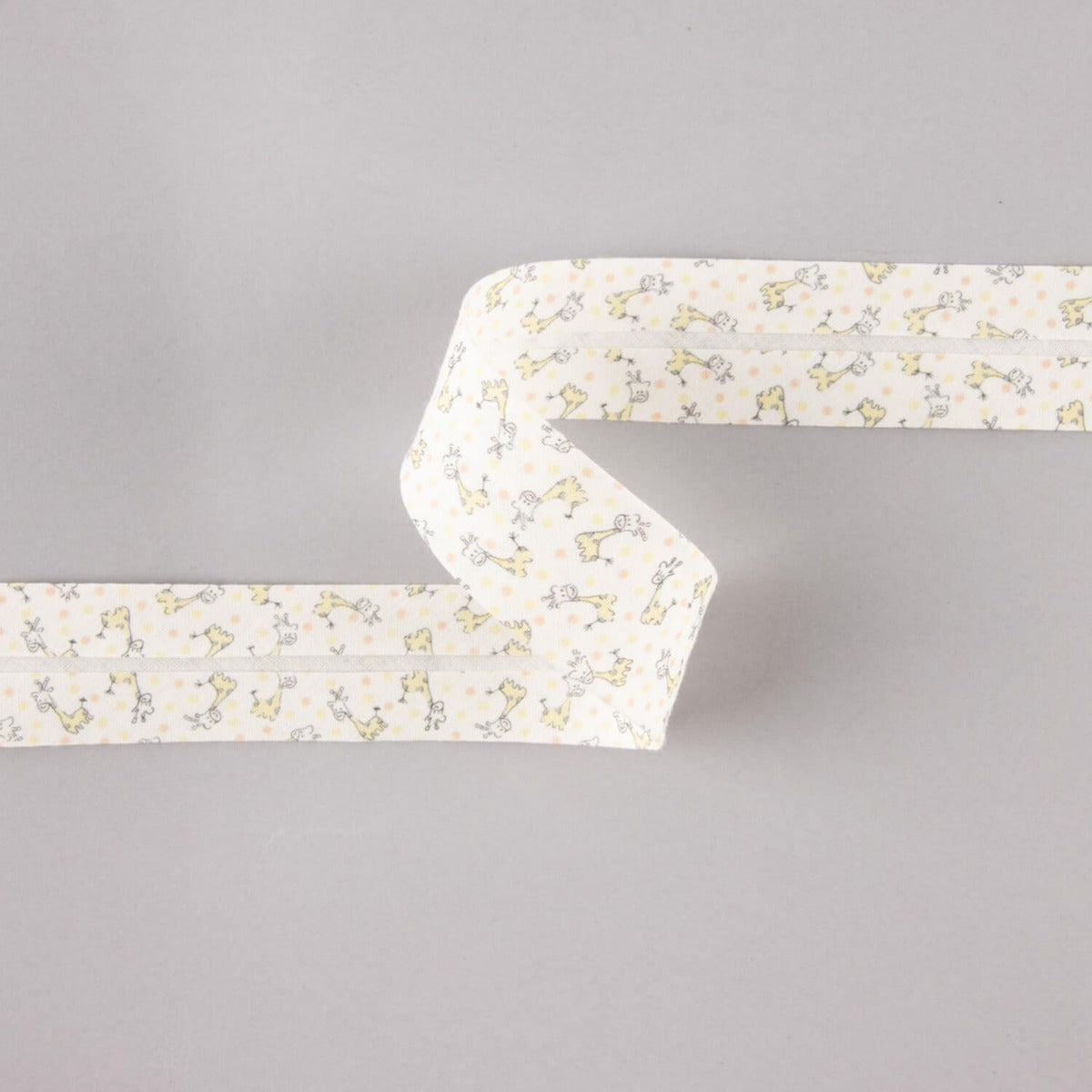 Cinta Bies Jirafas Naranja-Crema 18 mm - Ribes y Casals