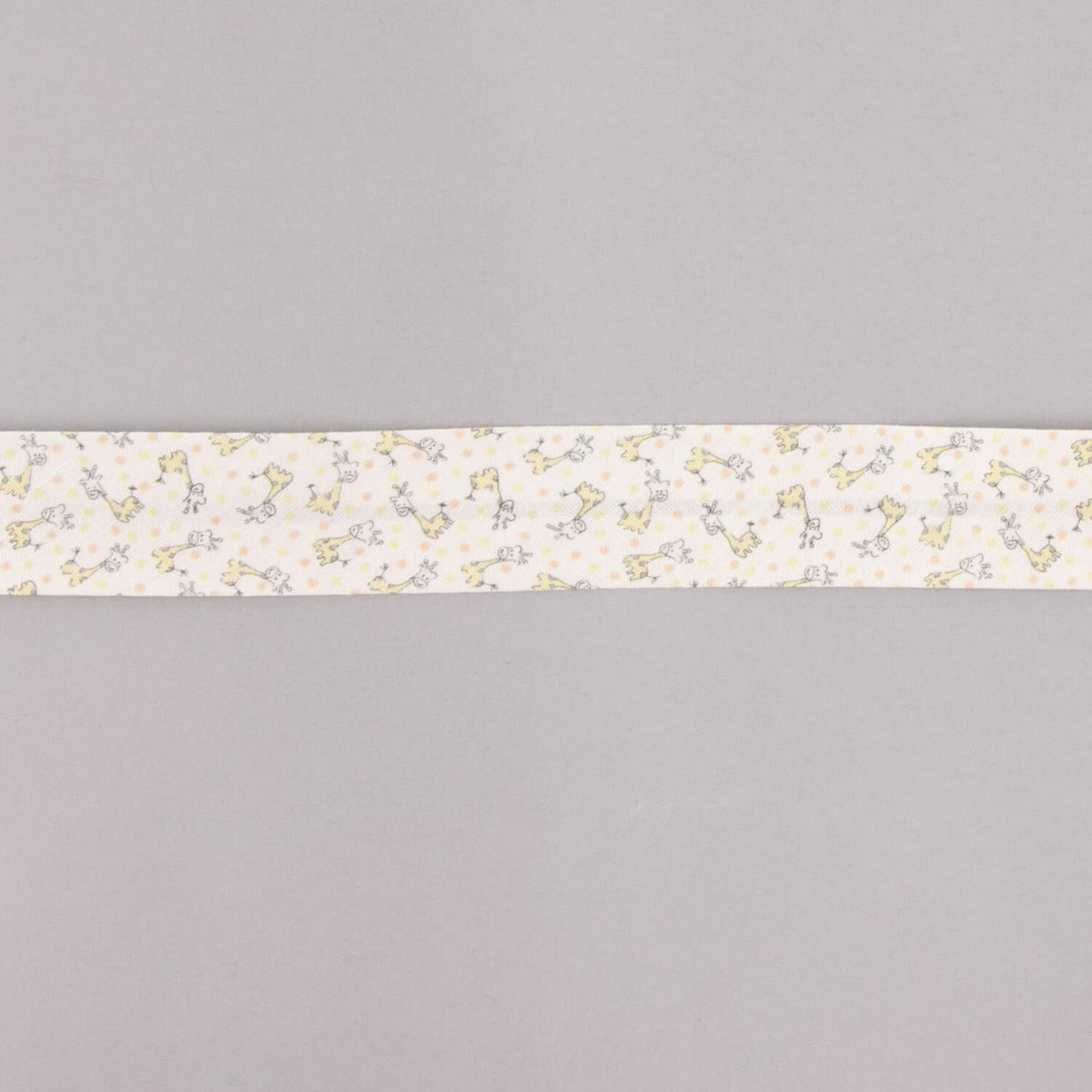 Cinta Bies Jirafas Naranja-Crema 30mm - Ribes y Casals