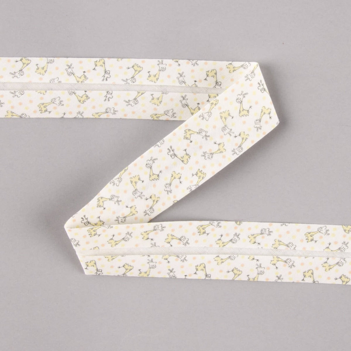 Cinta Bies Jirafas Naranja-Crema 30mm - Ribes y Casals