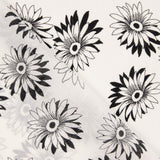 Gasa Bambula Margaritas Blanco y Negro - Ribes y Casals