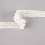 Cinta Bies Cerditos y Gatos Rosa-Crema 30mm - Ribes y Casals