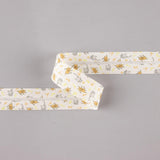 Cinta Bies Cerditos y Gatos Naranja-Gris 18 mm - Ribes y Casals