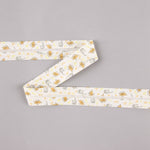 Cinta Bies Cerditos y Gatos Naranja-Gris 18 mm - Ribes y Casals