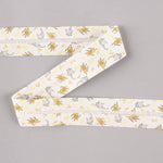 Cinta Bies Cerditos y Gatos Naranja-Gris 30mm - Ribes y Casals