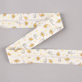 Cinta Bies Cerditos y Gatos Naranja-Gris 30mm - Ribes y Casals