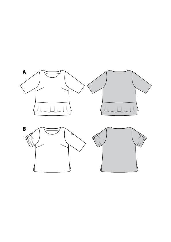 Patrón Burda 6105 Blusas - Ribes y Casals