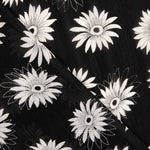 Gasa Bambula Margaritas Negro y Blanco - Ribes y Casals