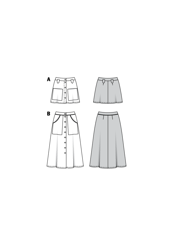 Patrón Burda 6252 Falda - Ribes y Casals