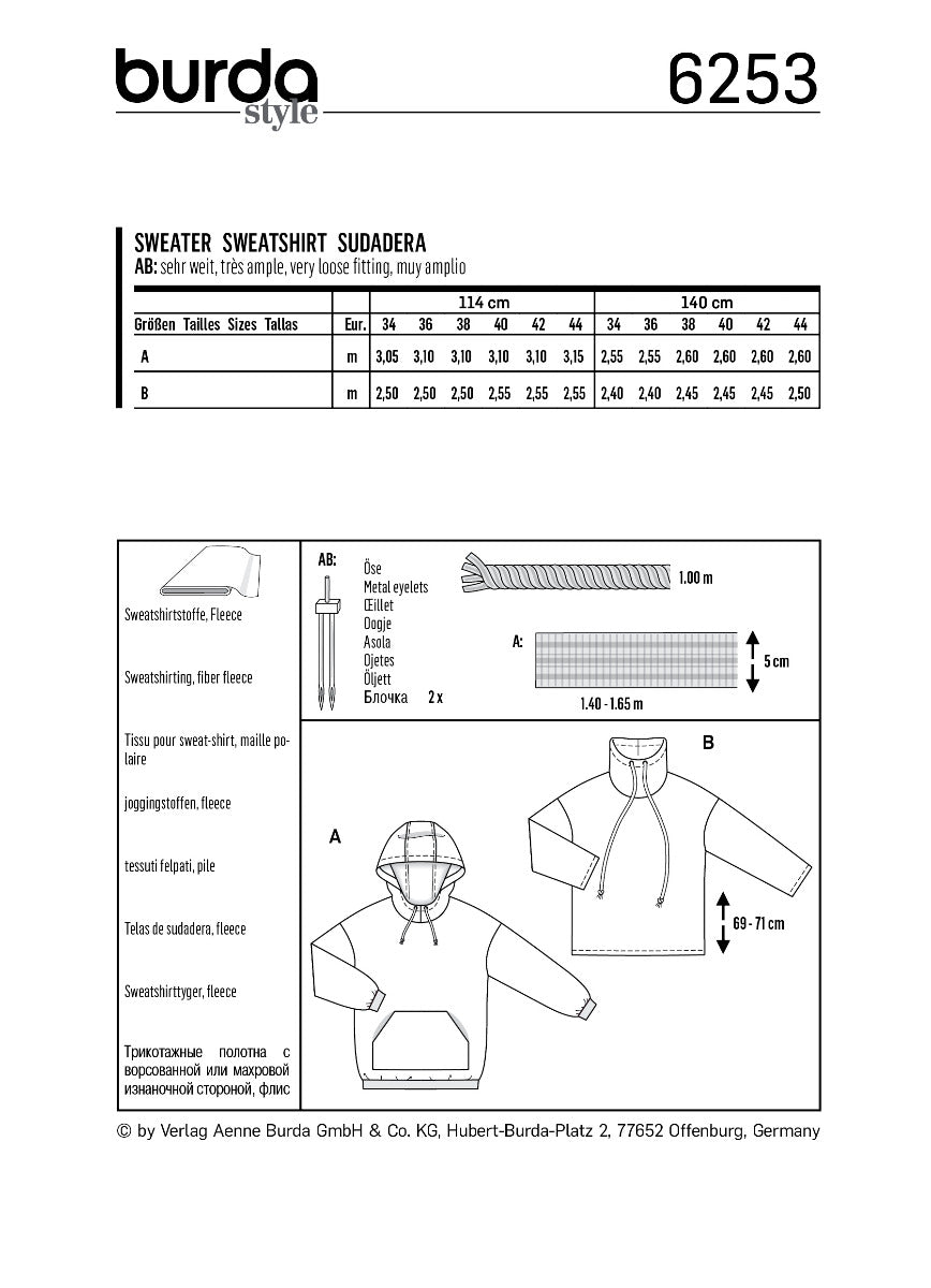 Patrón Burda 6253 Shirt - Ribes y Casals