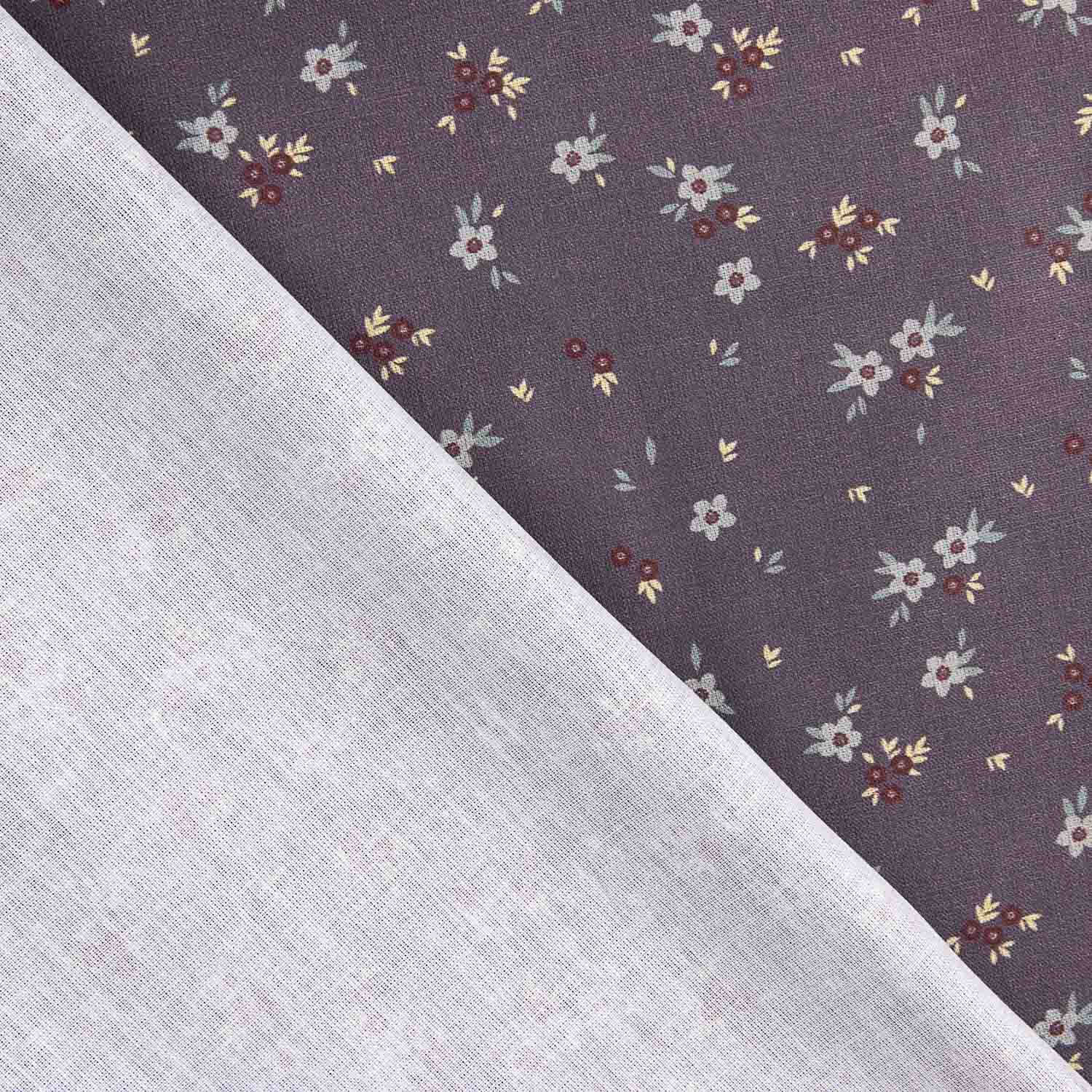 Percal Estampado Floral Morado - Ribes y Casals