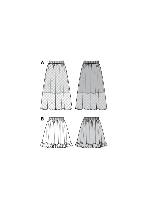 Patrón Burda 6357 Falda - Ribes y Casals