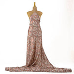 Retal Satén Estampado Romantic Teja 140x140 cm. - Ribes y Casals