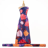 Satén Estampado Maxi Flor Naranja - Ribes y Casals