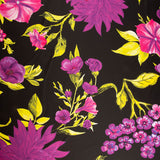 Satén Estampado Maxi Flor Púrpura - Ribes y Casals